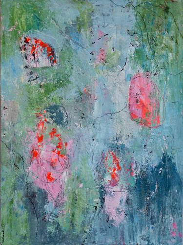 Original Abstract Floral Paintings by Laurence Moracchini