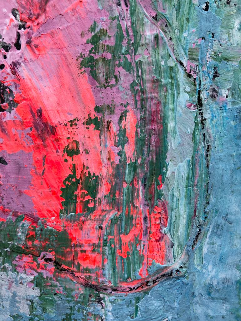 Original Abstract Floral Painting by Laurence Moracchini