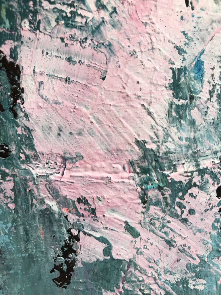 Original Abstract Floral Painting by Laurence Moracchini