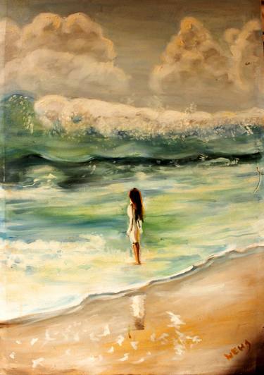 Print of Beach Paintings by Nadra Khan