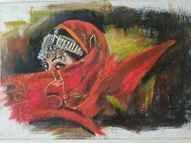 Print of Women Paintings by Nadra Khan