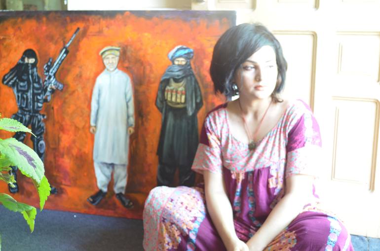 Original Portraiture Political Painting by Nadra Khan