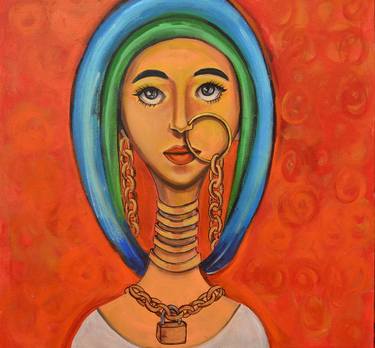 Print of Women Paintings by Nadra Khan