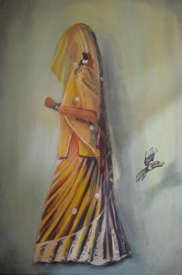 Print of Surrealism Women Paintings by Nadra Khan