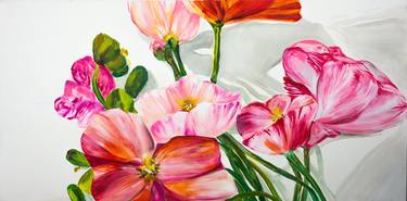 Original Abstract Expressionism Botanic Paintings by Amanda Morie