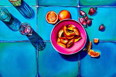 Original Abstract Expressionism Food & Drink Paintings by Amanda Morie