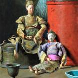 The couple,chinese puppets by Cornelis Bart