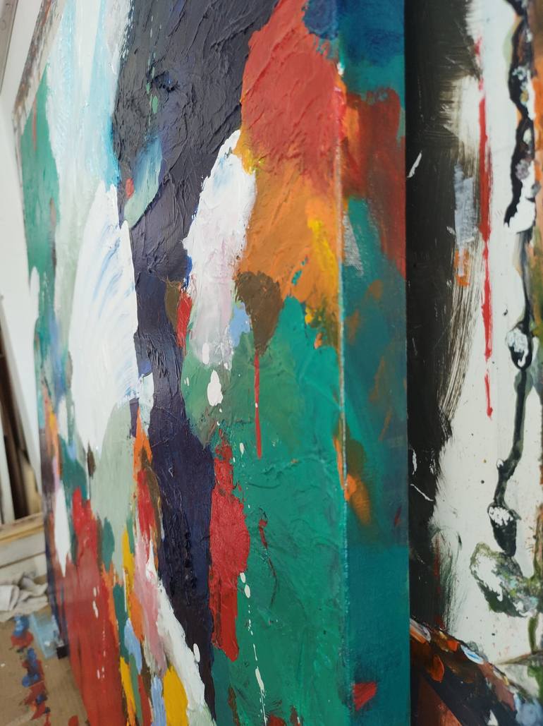 Original Abstract Painting by Newton Scheufler