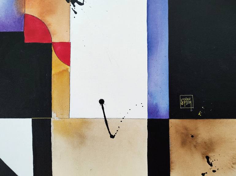 Original Abstract Painting by Newton Scheufler