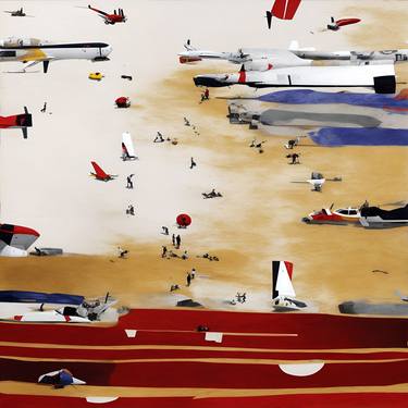 Original Surrealism Aeroplane Digital by Newton Scheufler