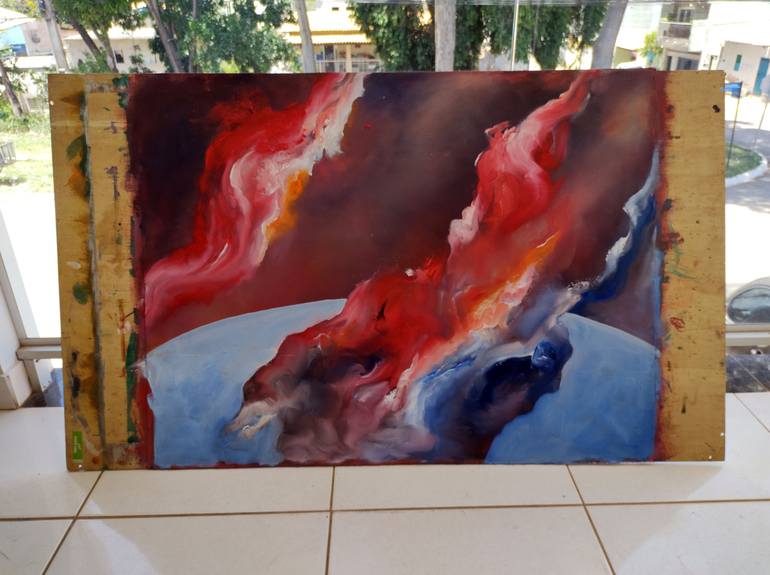 Original Abstract Painting by Newton Scheufler