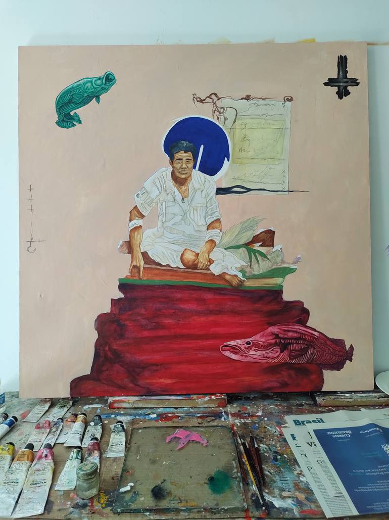 Original Figurative People Painting by Newton Scheufler