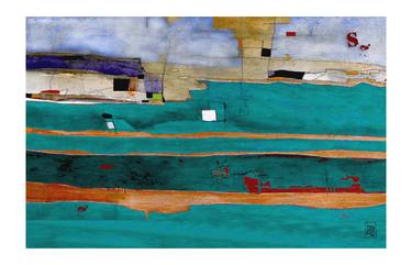 Print of Seascape Mixed Media by Newton Scheufler