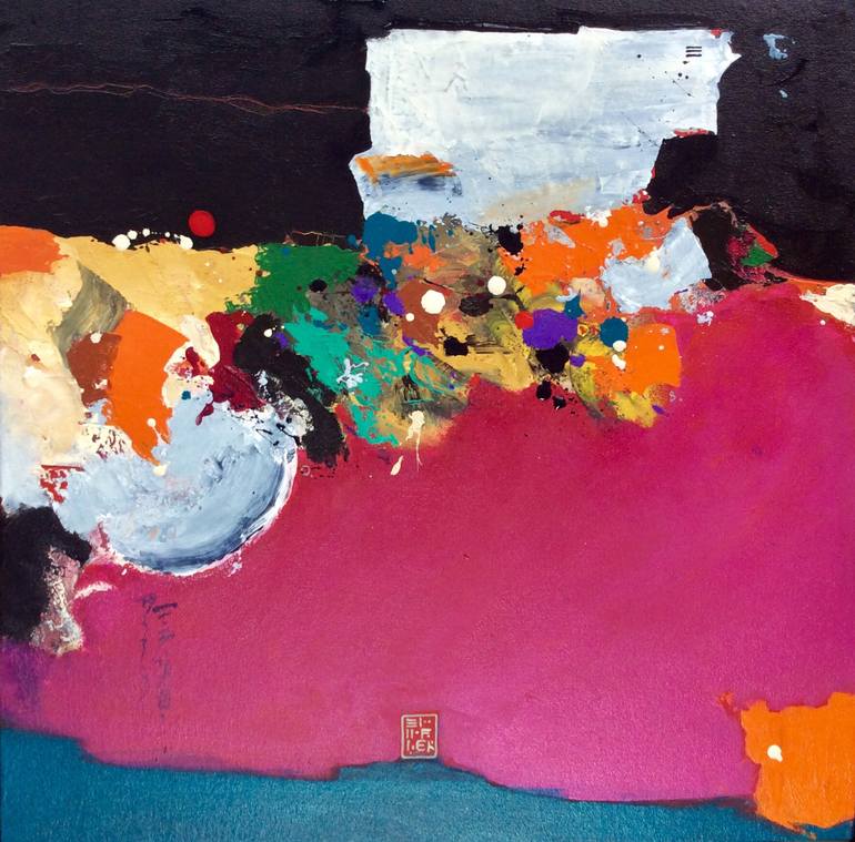 Original Abstract Paintings by Newton Scheufler