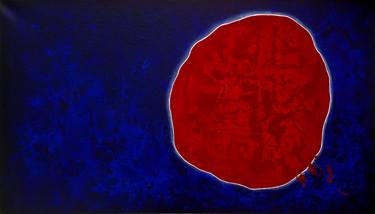 Study of balance in blue and red thumb
