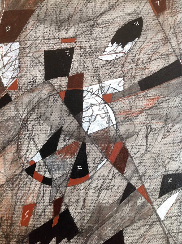 Original Abstract Expressionism Abstract Painting by Newton Scheufler
