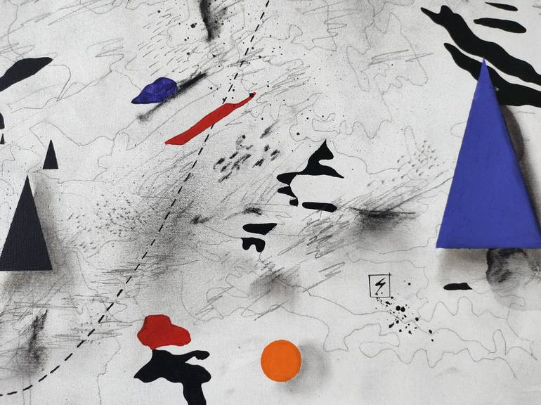 Original Dada Politics Painting by Newton Scheufler