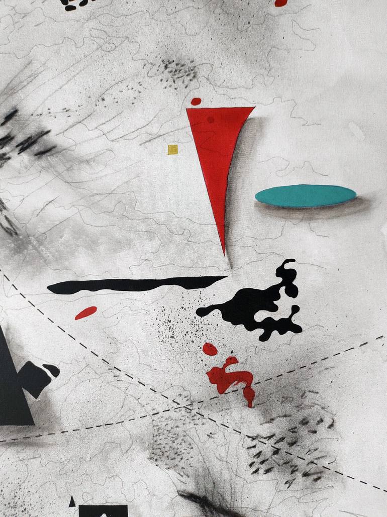 Original Dada Politics Painting by Newton Scheufler