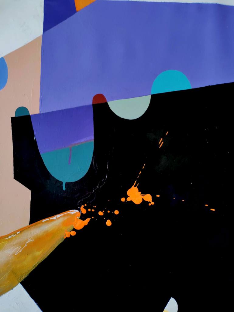 Original Abstract Love Painting by Newton Scheufler