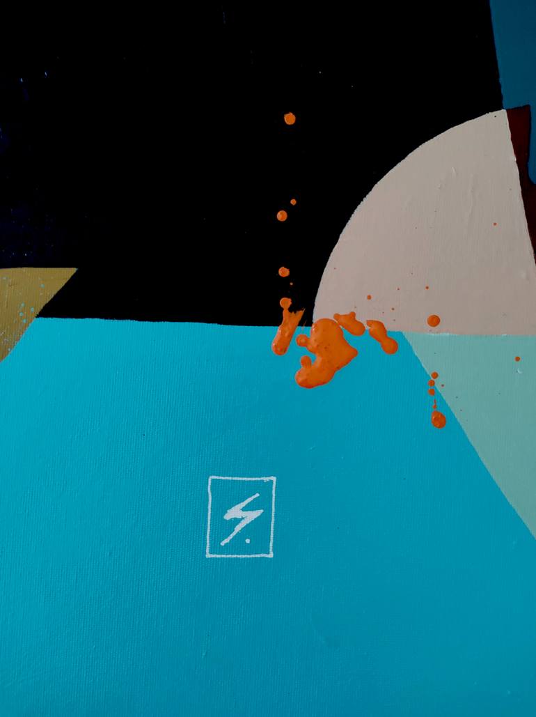 Original Abstract Love Painting by Newton Scheufler