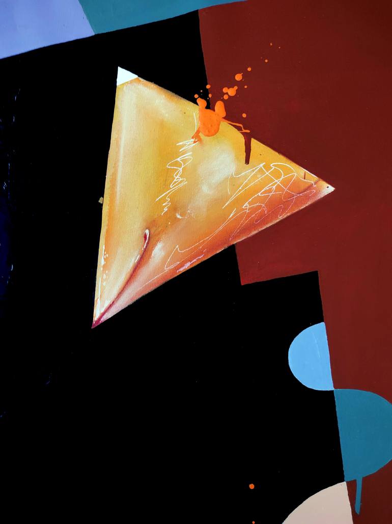 Original Abstract Love Painting by Newton Scheufler