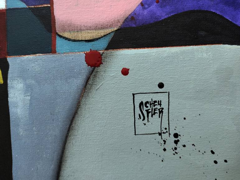 Original Conceptual Nude Painting by Newton Scheufler