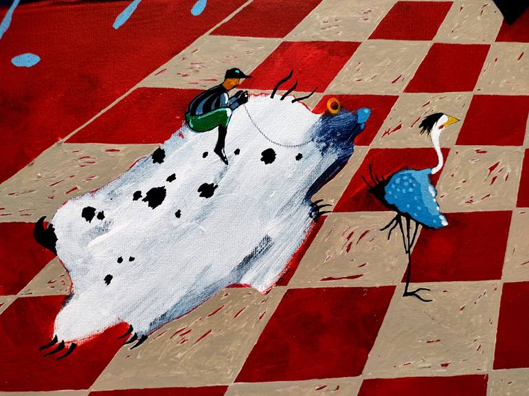 Original Conceptual Fantasy Painting by Newton Scheufler