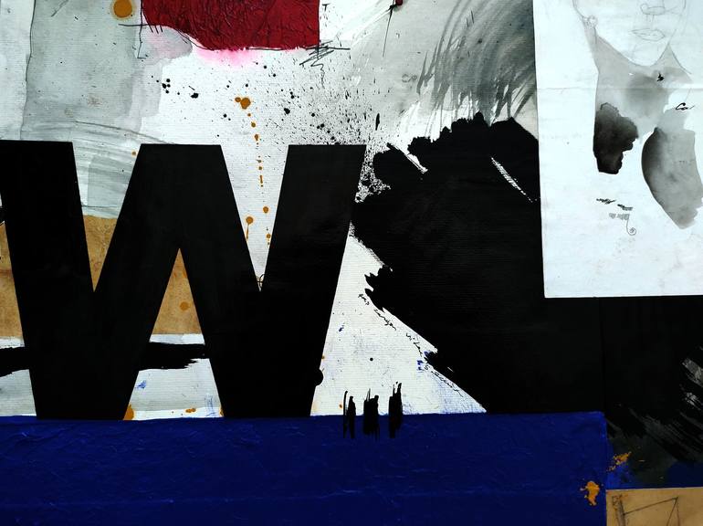 Original Conceptual Calligraphy Painting by Newton Scheufler