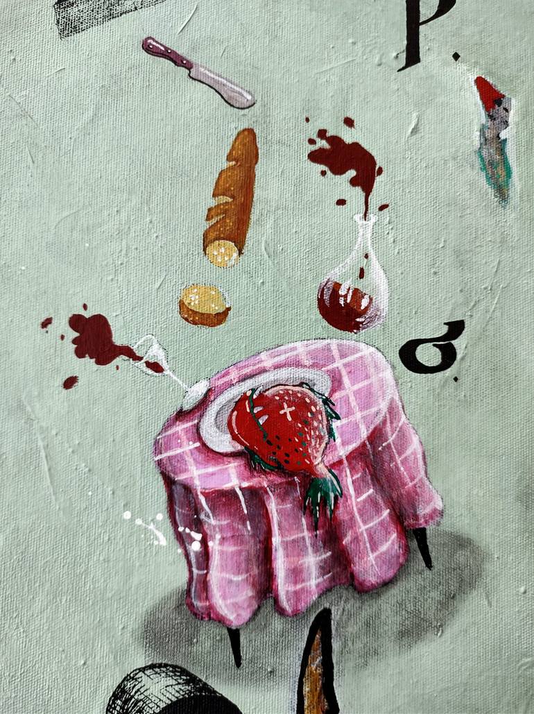Original Surrealism Food & Drink Painting by Newton Scheufler