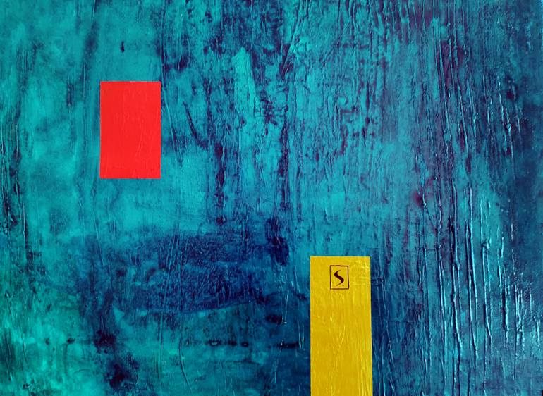 Original Abstract Painting by Newton Scheufler