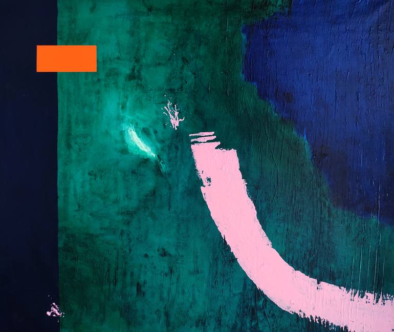 Original Abstract Painting by Newton Scheufler