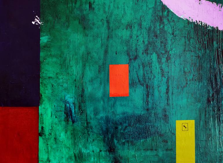 Original Abstract Painting by Newton Scheufler