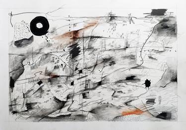 Original Expressionism Landscape Drawings by Newton Scheufler