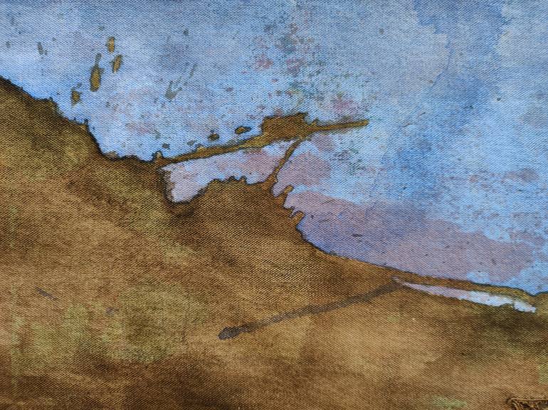 Original Abstract Calligraphy Painting by Newton Scheufler