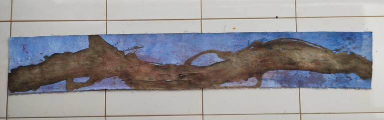 Original Abstract Calligraphy Painting by Newton Scheufler