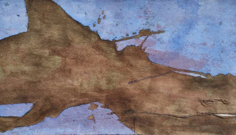 Original Abstract Calligraphy Painting by Newton Scheufler