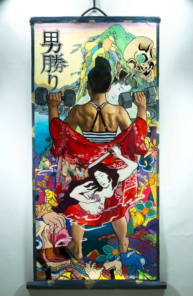 Original Abstract Expressionism Pop Culture/Celebrity Painting by Lauren Chai