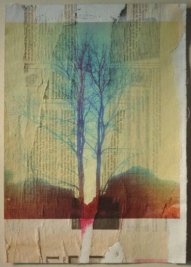 Print of Abstract Expressionism Tree Collage by loida comabella