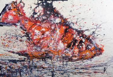 Print of Abstract Expressionism Fish Paintings by Nadezda Kolesnikova