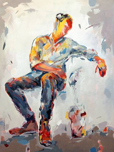 Original Abstract Men Paintings by Majid Eskandari