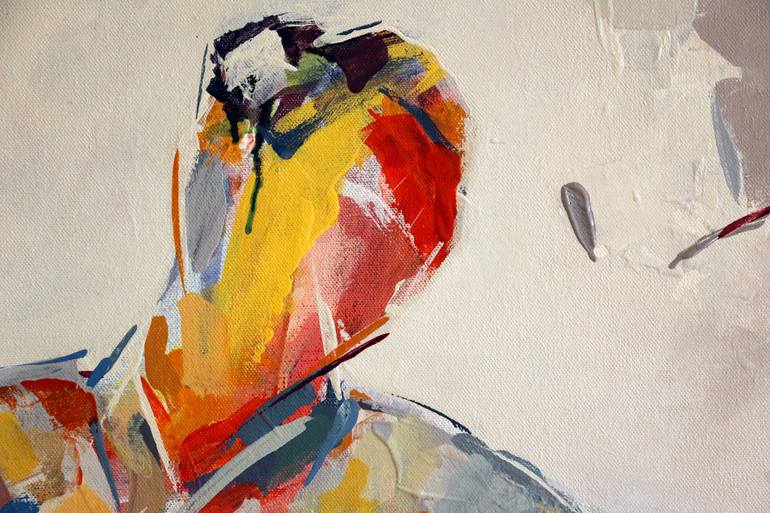 Original Abstract Men Painting by Majid Eskandari