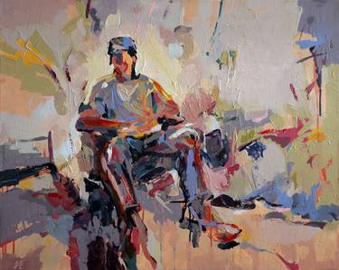 Original Expressionism People Paintings by Majid Eskandari