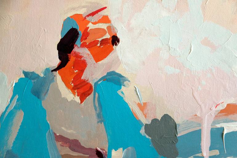 Original Expressionism People Painting by Majid Eskandari