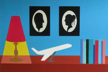 Print of Airplane Paintings by Laura Ozola