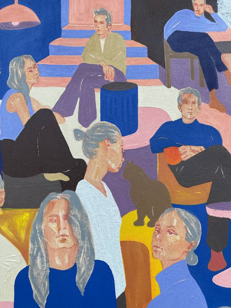 Original Abstract People Painting by Erna Ucar