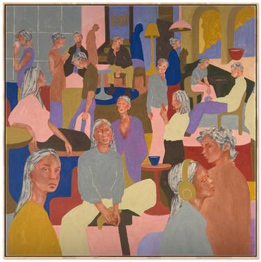 Original Abstract People Painting by Erna Ucar
