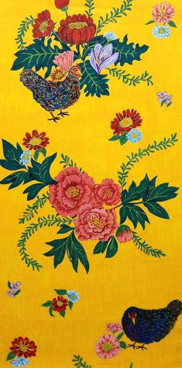 Print of Art Deco Floral Paintings by Kazue Maeda