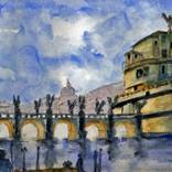 Ponte Sant’Angelo in Rome by Randy Sprout