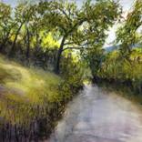 Naked Ladies Blooming Along Fern Dell Creek by Randy Sprout