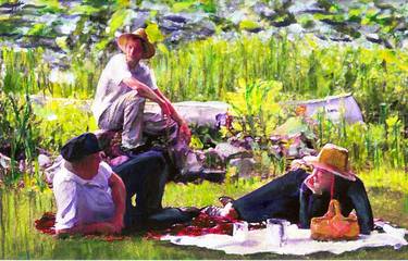 Original Impressionism People Paintings by Randy Sprout